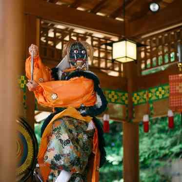 ANAインターコンチネンタルホテル東京 大正時代より神前式を奉仕してきた長い歴史の舞楽「納曾利(なそり)」が特徴