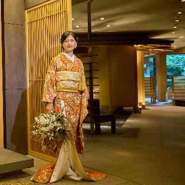 ANAインターコンチネンタルホテル東京 入場前は料亭前でゲストをお出迎え