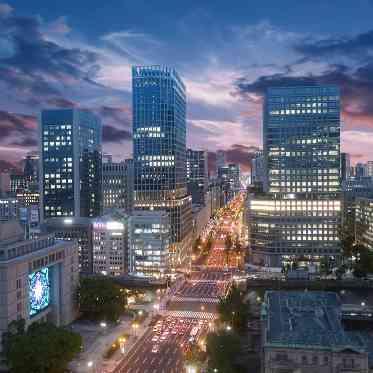 une osaka(ユヌ 大阪) 時間により移り変わる景色を一望