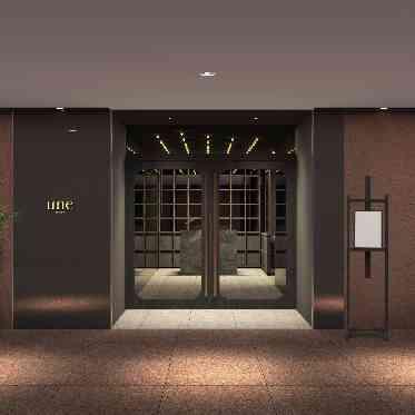 une osaka(ユヌ 大阪) 上質なエントランスがパーティへの期待感を高めてくれる。