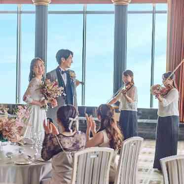 ホテルモントレ グラスミア大阪 絶景もパーティの演出の一つに