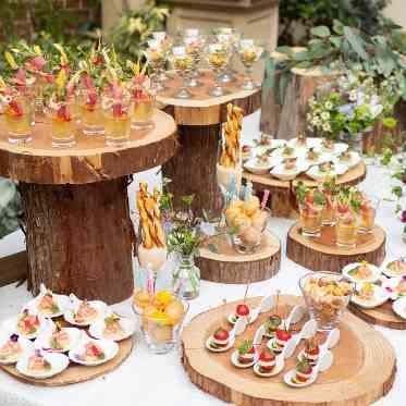 季節のデザート演出を