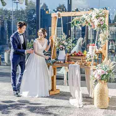 マリエール山手（セント・リージェンツ大聖堂） 会場には併設されたウォーターガーデンがあり、オリジナル演出も可能です！