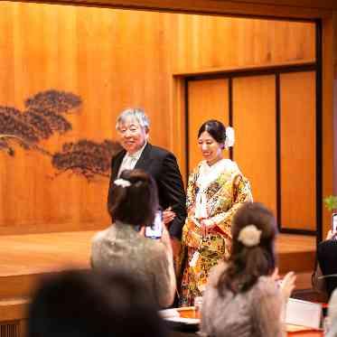 八勝館 お父様とのご入場