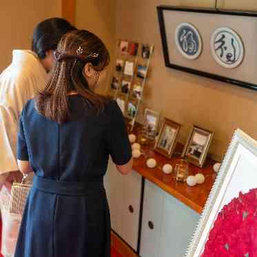 八勝館 お式が始まる前。
ウェルカムボードがゲストをお迎えいたします。