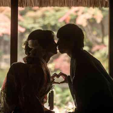 八勝館 田舎家でのシルエットフォト。