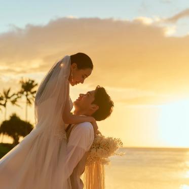 コオリナ・チャペル・プレイス・オブ・ジョイ / ワタベウェディング コオリナのサンセットも美しい