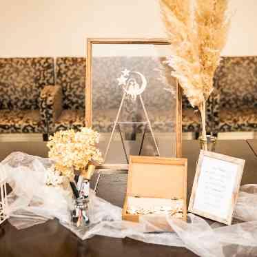 お二人らしいウエルカムグッズでゲストをお出迎え。