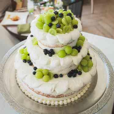 浜名湖オーベルジュ キャトルセゾン オリジナルウェディングケーキ