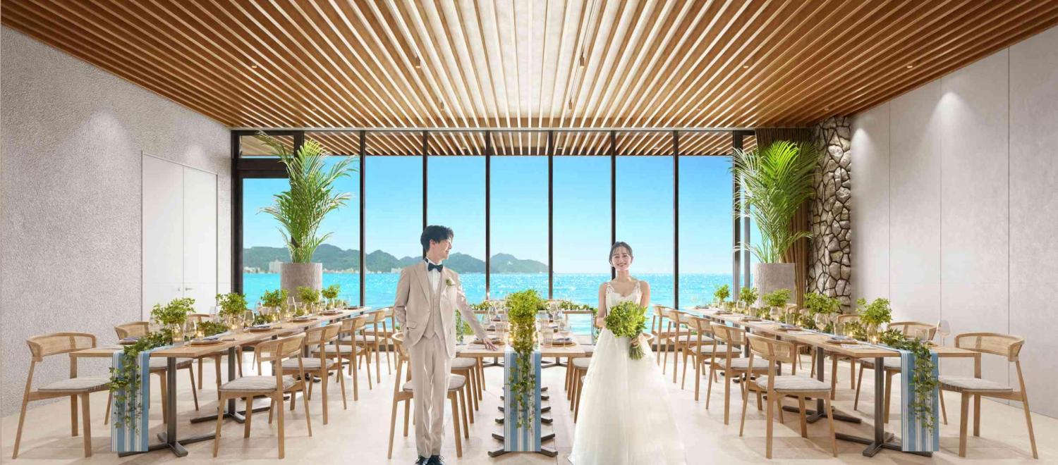 超ビッグキャンドル❗️巨大　結婚式　ディスプレイ　海　サーフ　店 THE SURF BEACHSIDE TERRACE （ザ・サーフ ビーチサイドテラス）で結婚