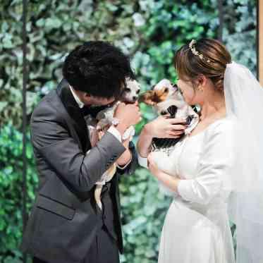 アーヴェリール迎賓館（名古屋）/テイクアンドギヴ・ニーズウェディング 大切なペットに誓いのキスを