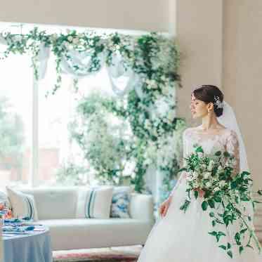 ザ・チェルシーコートおゆみ野ガーデン 緑と光に包まれた会場なのでドレスが良く映えるお写真を残せます