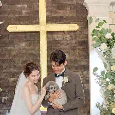 完全貸切だからこそ、リングドッグなどのペット婚にも対応◎