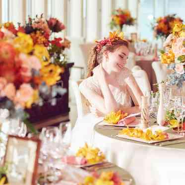シャルマンシーナTOKYO 装花やテーブルコーディネイトでお二人らしい会場の雰囲気に*