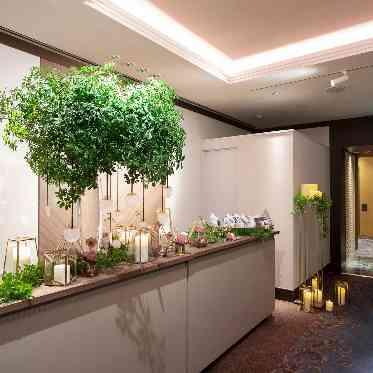 ホテルオークラ京都 プライベート感のある専用ホワイエで、おふたりらしさの演出を