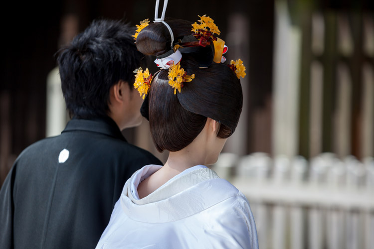 白無垢　日本髪　伝統