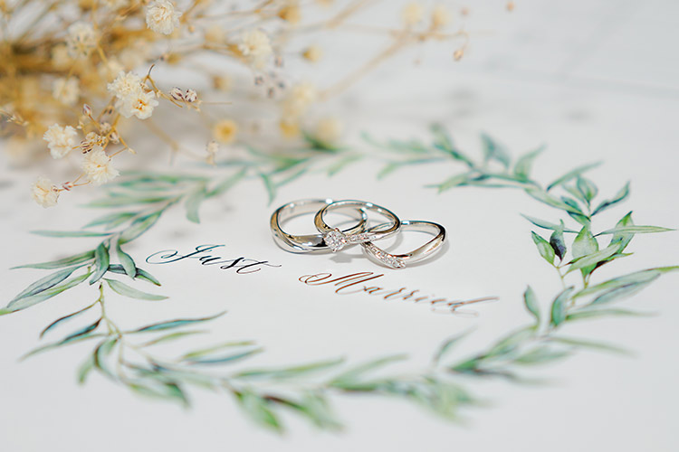 結婚指輪　シンプル　シルバー