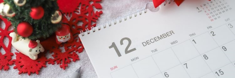 12月 カレンダー サンタクロース
