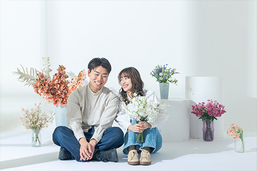 デコルテ　入籍フォト　ウエディングフォト