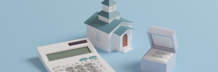 結婚式費用　指輪　電卓