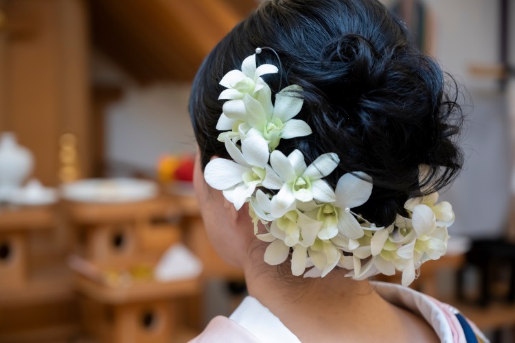 新婦　白無垢　ヘアスタイル