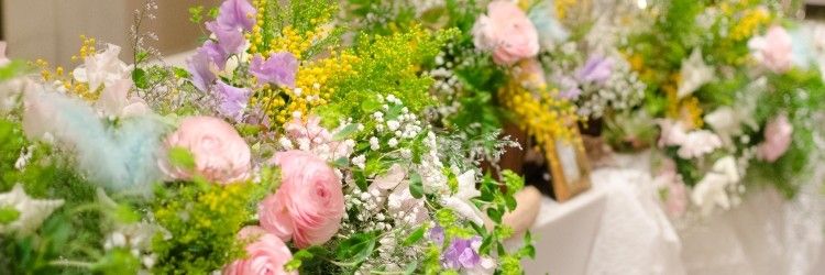 披露宴　テーブル　装花