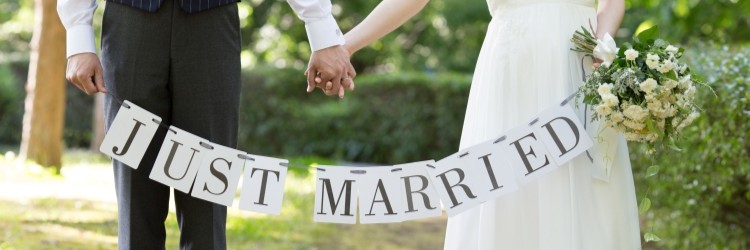 新郎新婦　ガーランド　フォトウエディング