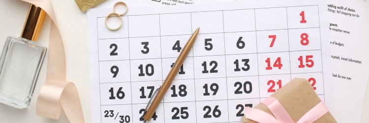 カレンダー　結婚指輪　入籍