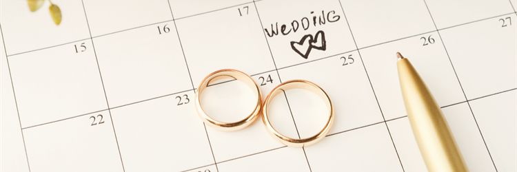 カレンダー　結婚指輪　入籍