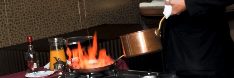 披露宴　料理　パフォーマンス