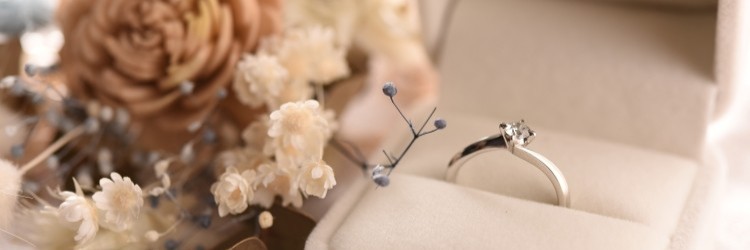 婚約指輪　ブーケ　ドライフラワー