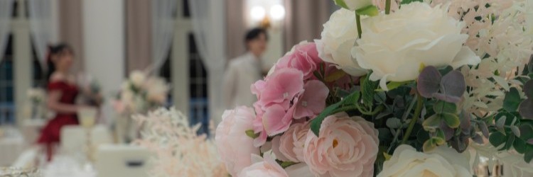 新郎新婦　披露宴　装花