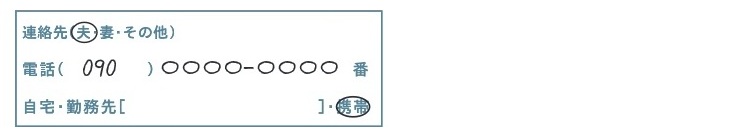 ハナユメ　婚姻届　記入例