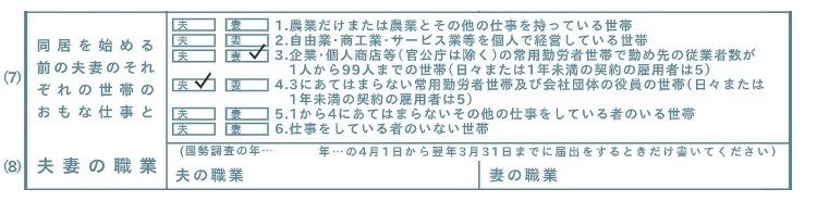 ハナユメ　婚姻届　記入例