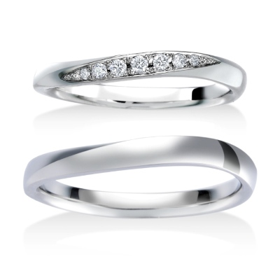 モニッケンダム　結婚指輪　ウェーブ