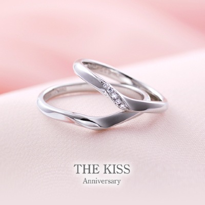 ザキス　結婚指輪　V文字