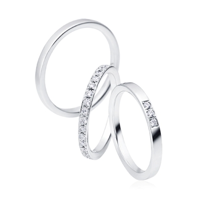 アイズストーン　結婚指輪　ストレート