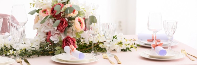 披露宴　テーブル　装花
