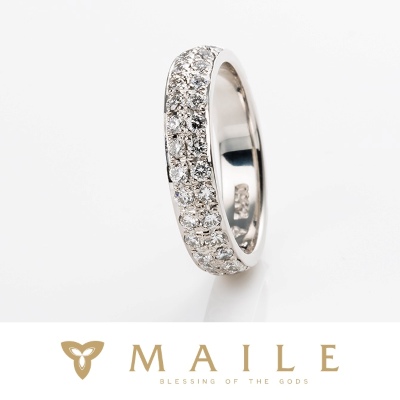 マイレ　婚約指輪　ストレート　パヴェ