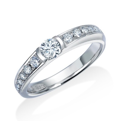 モニッケンダム 婚約指輪 ストレート 埋め込み