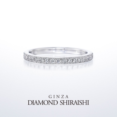 銀座ダイヤモンドシライシ 婚約指輪 ストレート 彫り留め