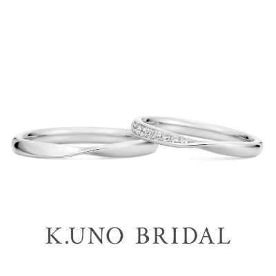 ケイウノブライダル　結婚指輪　ウェーブ