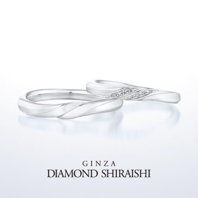 銀座ダイヤモンドシライシ　結婚指輪　ウェーブ