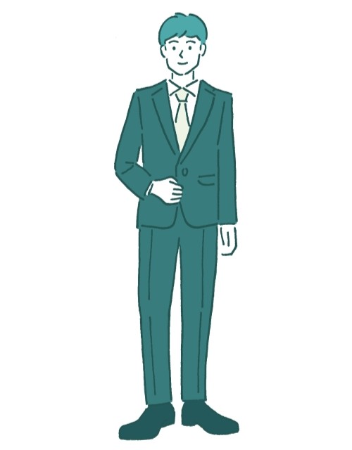 スーツを着た男性のイラスト