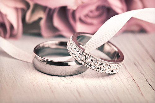 結婚指輪　リボン