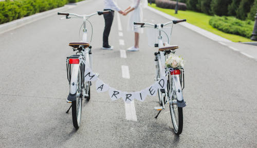 結婚式　自転車