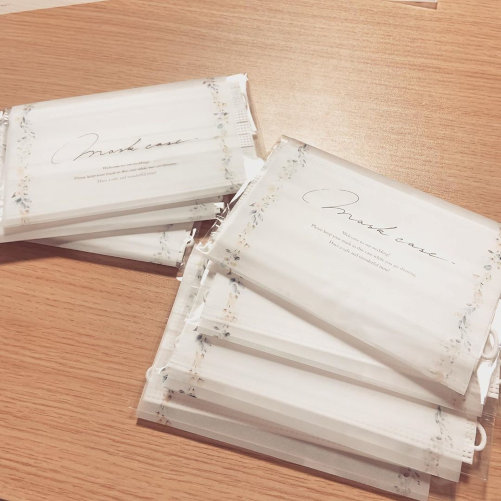 コロナ対策 マスクケース席札♡印刷込みで150円！【マスクケース席札6