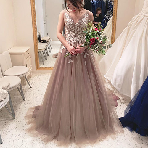 【専用】ブラウン カラードレス ウエディングドレス 楽天市場】【一部即納】カラードレス ウェディングドレス ブラウン