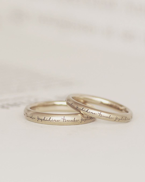 結婚指輪　刻印　王道　メッセージ