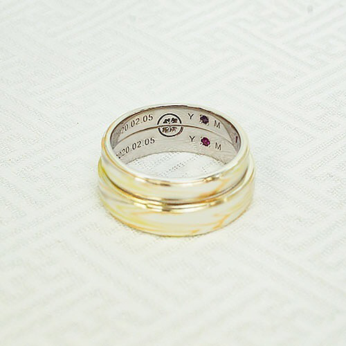 結婚指輪　刻印　家紋　特別